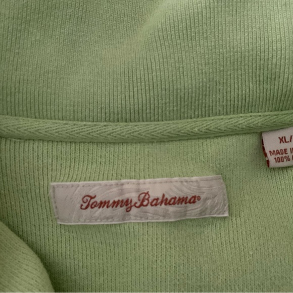 Tommy Bahama Relax Men’s 1/2 Zip Pullover Sweater Sweatshirt Light Green Sz XL - Picture 3 of 8